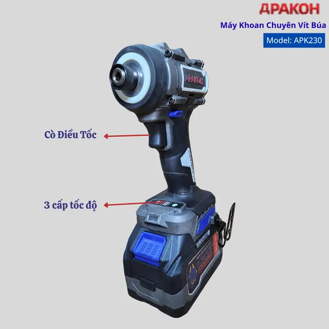 M&aacute;y khoan APAKOH APK-230 với t&iacute;nh năng mạnh mẽ