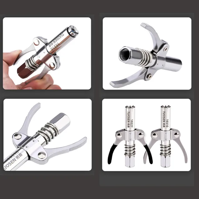 Đầu bơm mỡ b&ograve; 2 c&aacute;nh 6 chấu