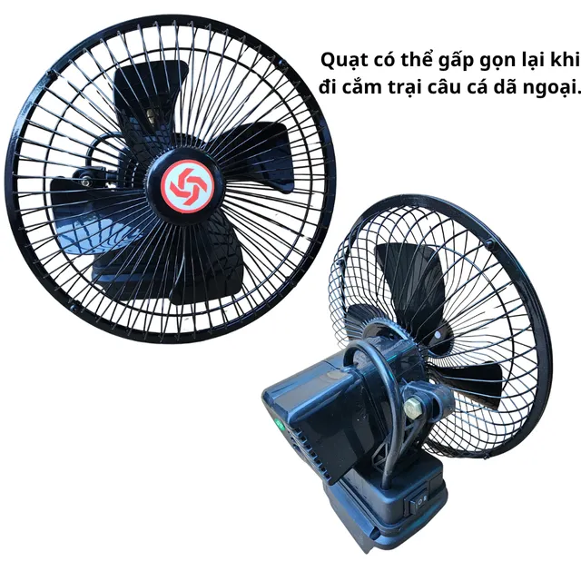Quạt T&iacute;ch Điện 8inch Lồng sắt c&aacute;nh nhựa 18Cm