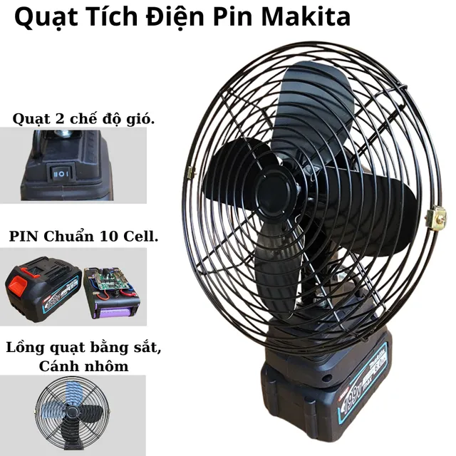 Quạt T&iacute;ch Điện Lồng Sắt C&aacute;nh Sắt M21