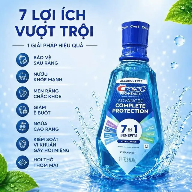 Nước Súc Miệng Crest Pro-Health