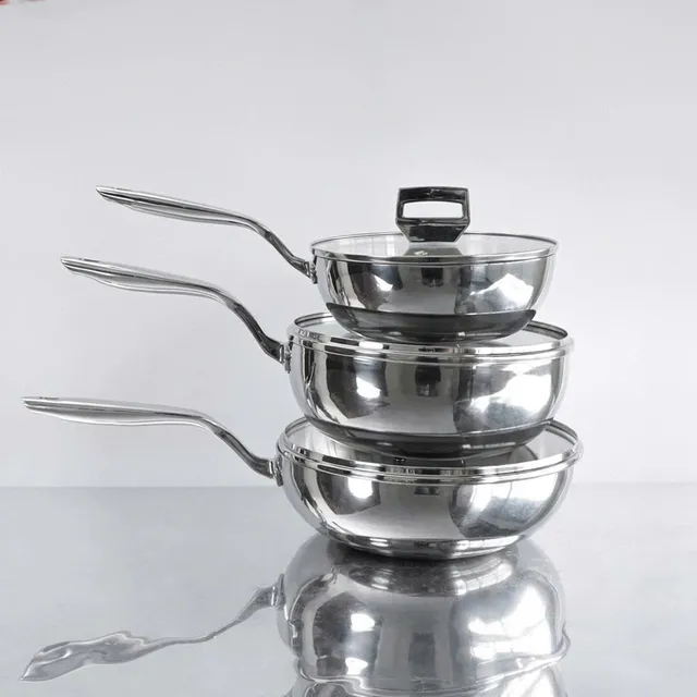 Chảo inox 316 đ&uacute;c liền khối, s&acirc;u l&ograve;ng, C&oacute; Nắp Haatz