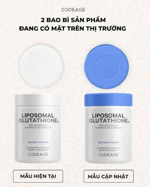 Vi&ecirc;n uống Codeage Liposomal Glutathione 1000mg