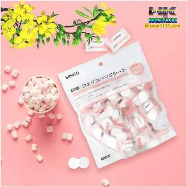 Mặt Nạ N&eacute;n Miniso Nhật Bản - T&uacute;i 100 Vi&ecirc;n