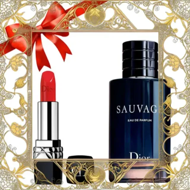 Combo Nước Hoa Dior Sauvage Edp 100ml + Son Dior Rouge 844 Trafalgar