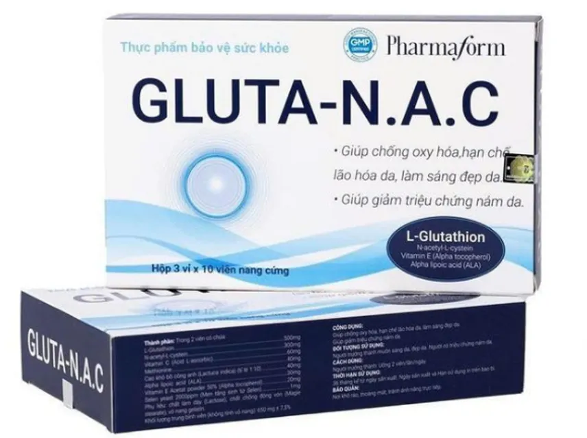Vi&ecirc;n uống trắng da GLUTA NAC Pharmaform 30 vi&ecirc;n