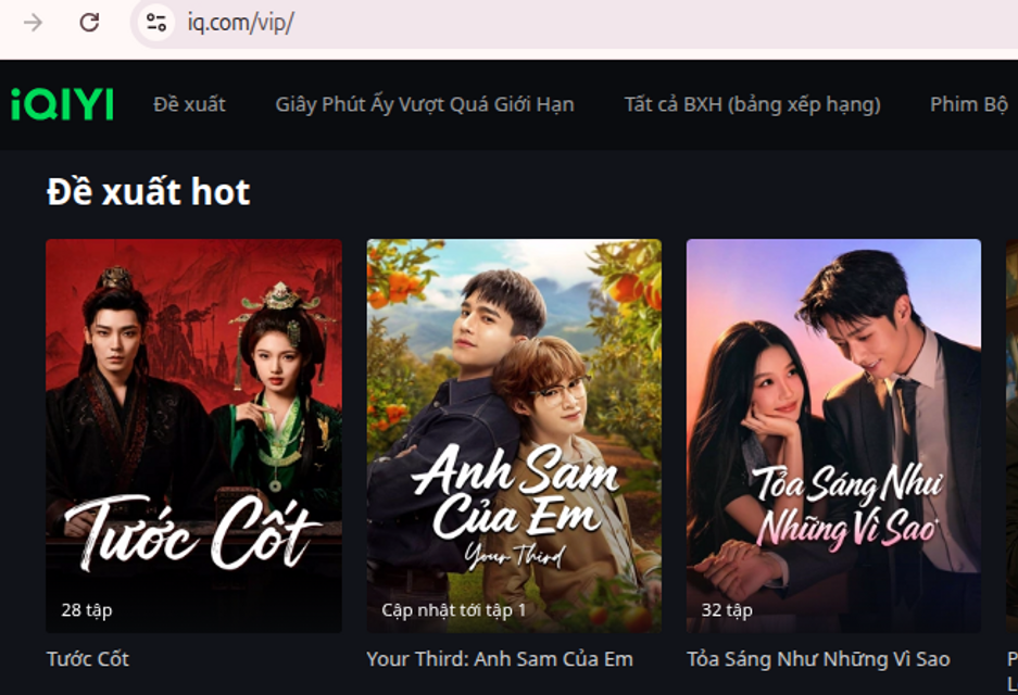 T&agrave;i Khoản iQIYI Vip ch&iacute;nh h&atilde;ng