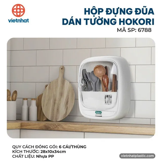 Hokori Hộp Đựng Đũa Dán Tường