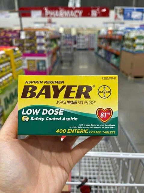 Vi&ecirc;n giảm đau Bayer Low Dose Aspirin 81mg