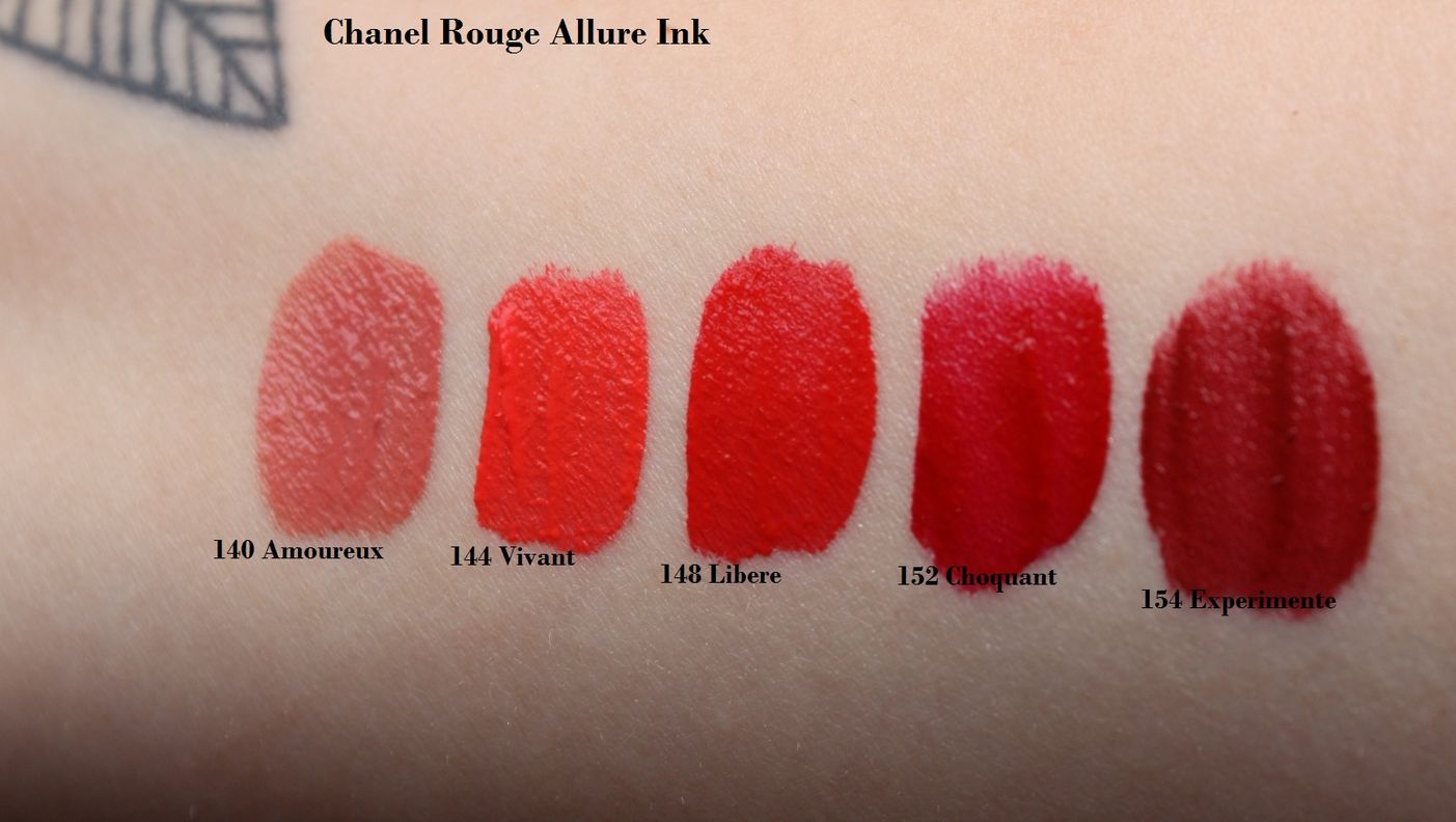 Chanel Rouge Allure Ink Vivant Seduisant Libere Luxuriant