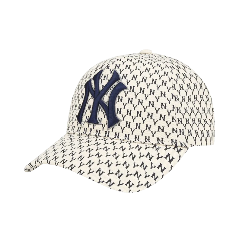 Nón MLB Monogram Jacquard Structure Ball Cap New York  32cpfc111 50l    GIAYSAUVN