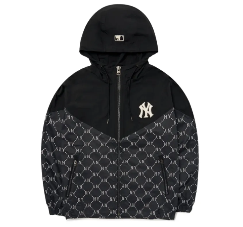 Áo khoác MLB Monogram Boa Collar Denim Trucker Jacket New York Yankees  3ADK0401650BLS