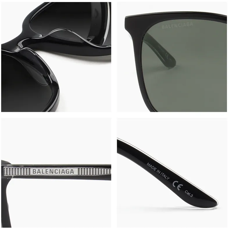 Kính Râm Unisex Balenciaga Grey Oversized Unisex Sunglasses BB0054SA005 57