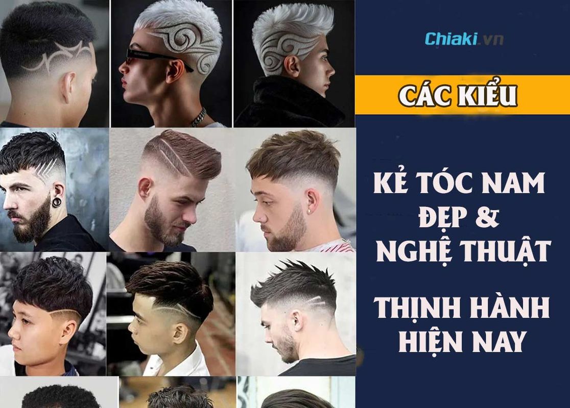 Top 25 các kiểu kẻ tóc nam đẹp, nghệ thuật thịnh hành năm 2024