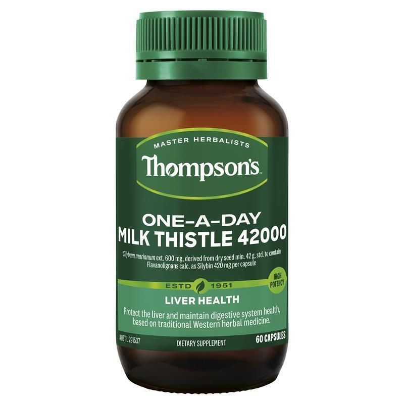 Milk Thistle Thompson\'s: Loại thảo dược từ lâu đã được sử dụng để hỗ trợ sức khỏe gan và hệ tiêu hóa. Thompson\'s Milk Thistle đến từ Úc với chất lượng tốt nhất. Hãy xem những hình ảnh về sản phẩm này để hiểu thêm.