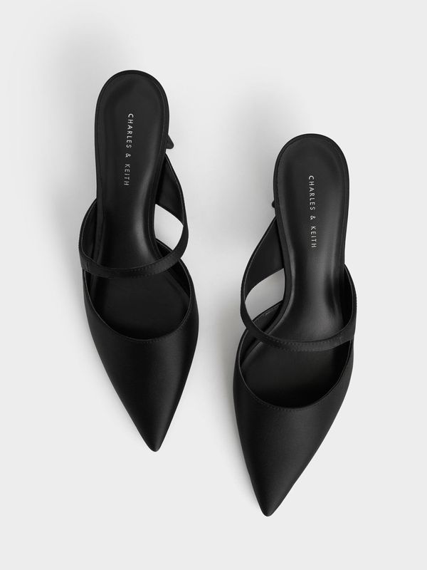 Giày Cao Gót Charles u0026 Keith Asymmetric Sculptural Heel Pumps CK1-61720118  Black
