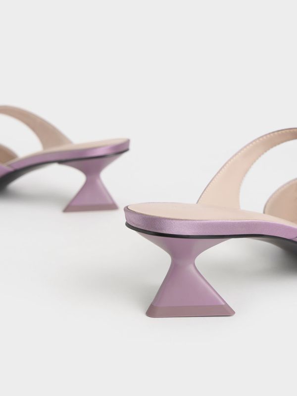 Giày Cao Gót Charles u0026 Keith Asymmetric Sculptural Heel Pumps CK1-61720118  Lilac