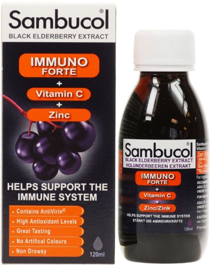 Sambucol Immuno Forte Hỗ Trợ Tăng Đề Kháng Cho Trẻ Trên 3 Tuổi 120ml