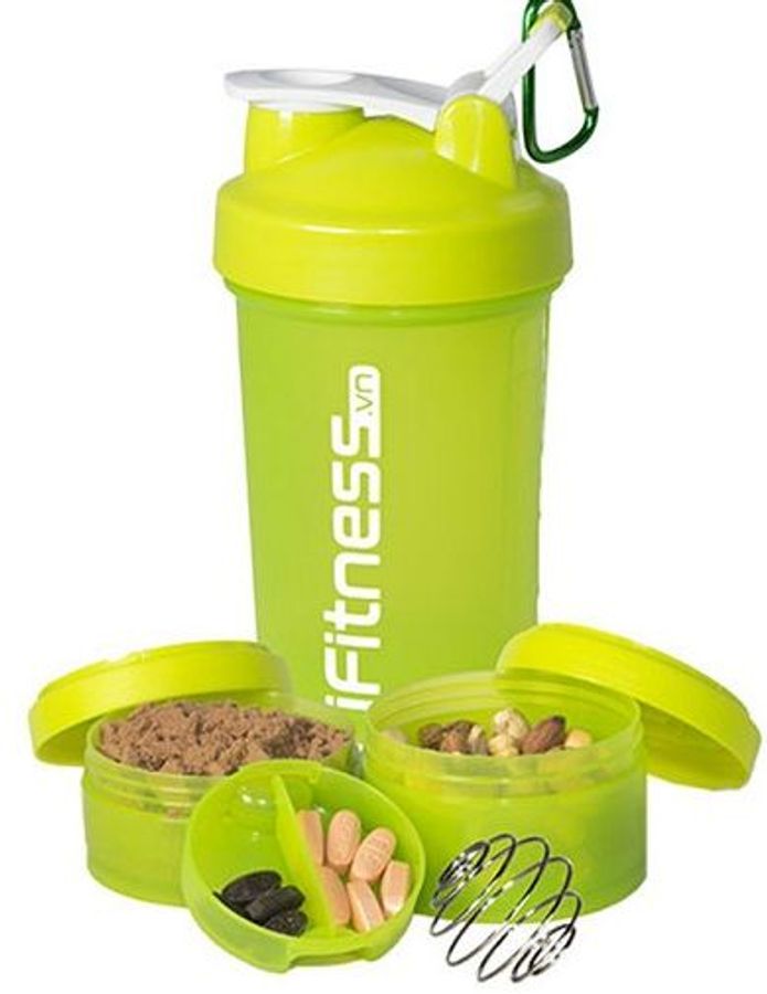 Bình Lắc IFitness Pro Shaker 4 In 1 Cao Cấp