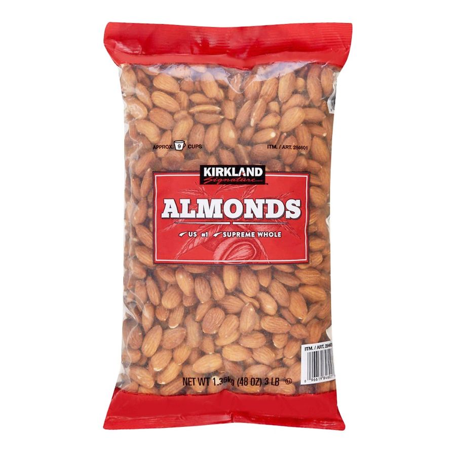 Hạnh Nhân Sấy Khô Kirkland Signature Almonds Không Muối 1.36kg