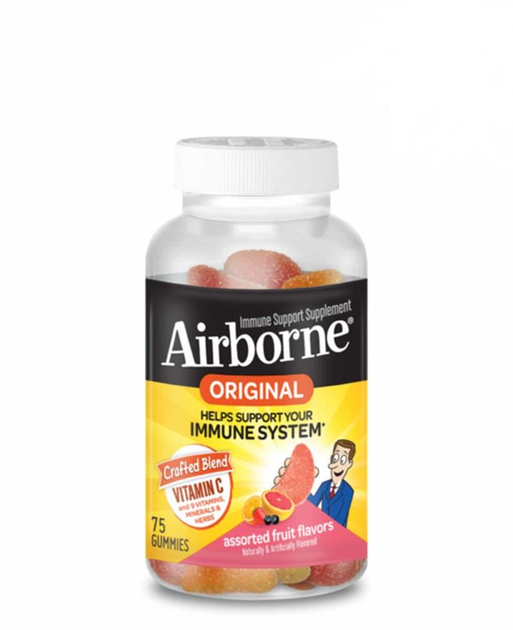 Kẹo Dẻo Bổ Sung Vitamin Hữu Cơ Airborne Immune Support Supplement
