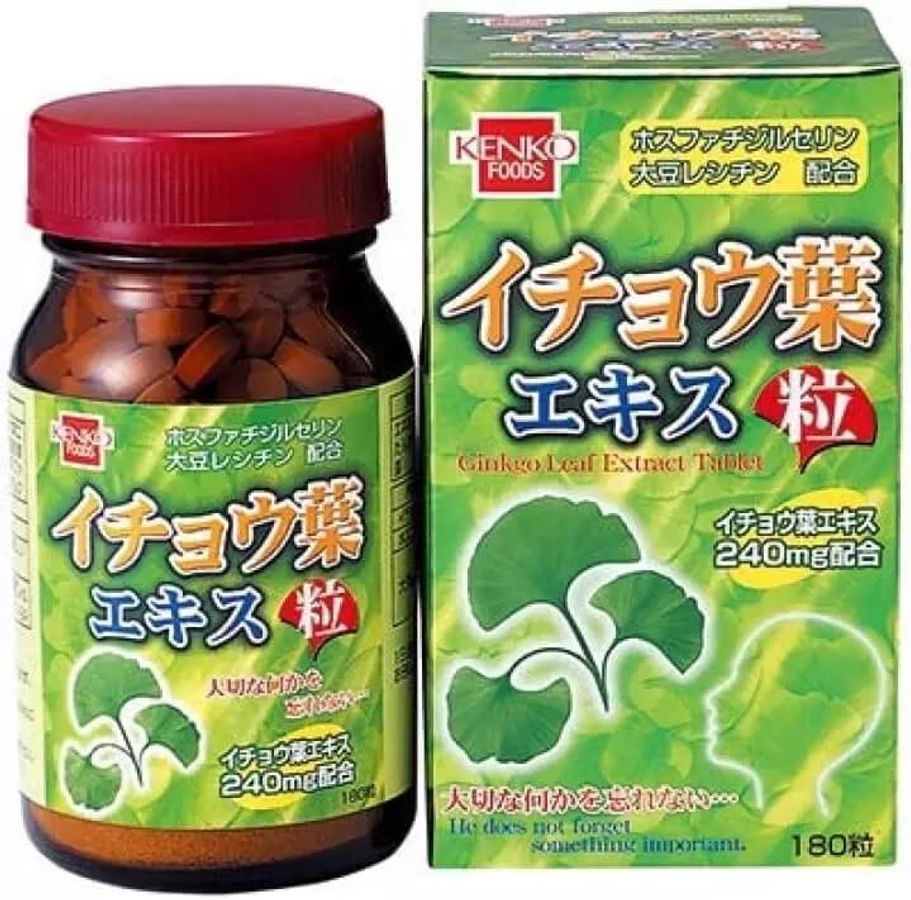 Viên Uống Kenko Ginkgo Leaf Extract Tablet Nhật Bản