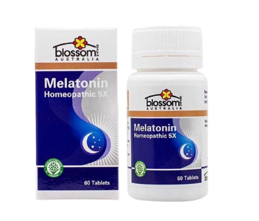 Viên Uống Ngủ Ngon Blossom Melatonin Homeopathic 5X Hủ 60V Của Úc