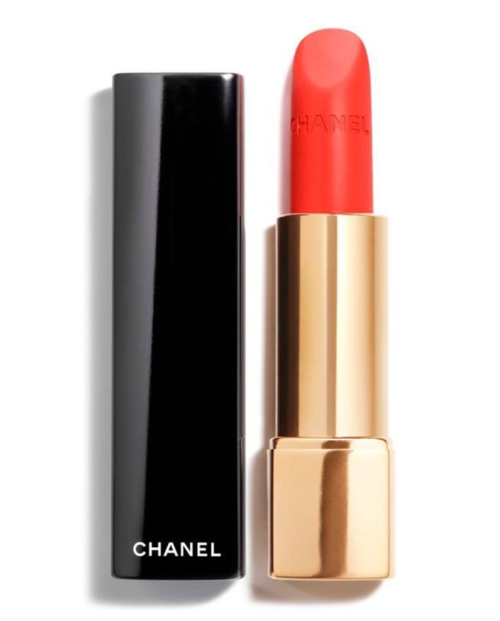 Son Chanel Rouge Allure Velvet 64 First Light Màu Cam Tươi