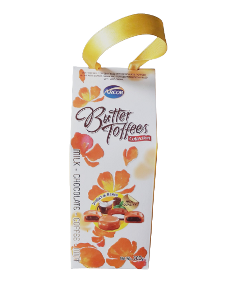 Kẹo Arcor Butter Toffees Hộp Giấy Quai Xách 260g