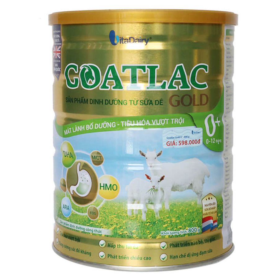 Sữa Dê Goatlac Gold 0+ Cho Bé Sơ Sinh 0 Đến 12 Tháng