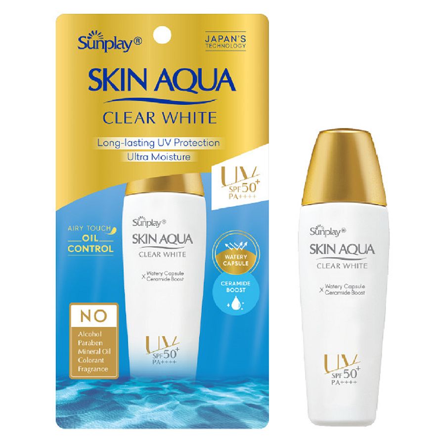Sunplay Skin Aqua Clear White SPF50+ Chống Nắng Dưỡng Sáng Da