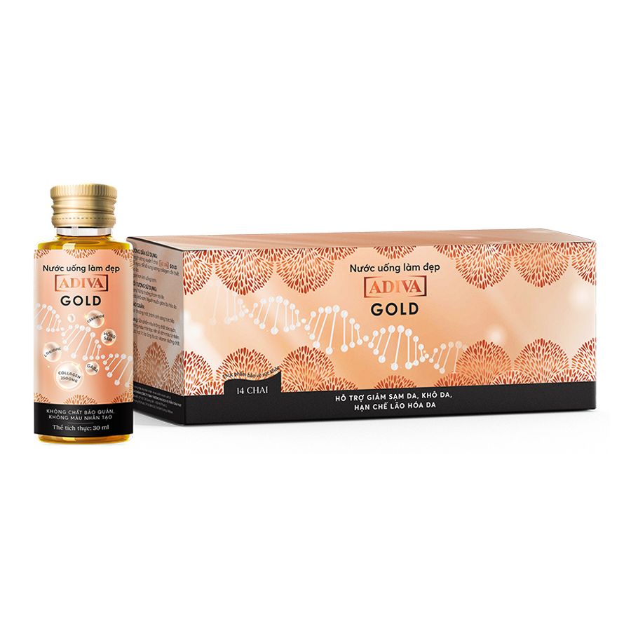 Nước Uống Hỗ Trợ Làm Đẹp Collagen Gold  ADIVA 14 Lọ X 30ml