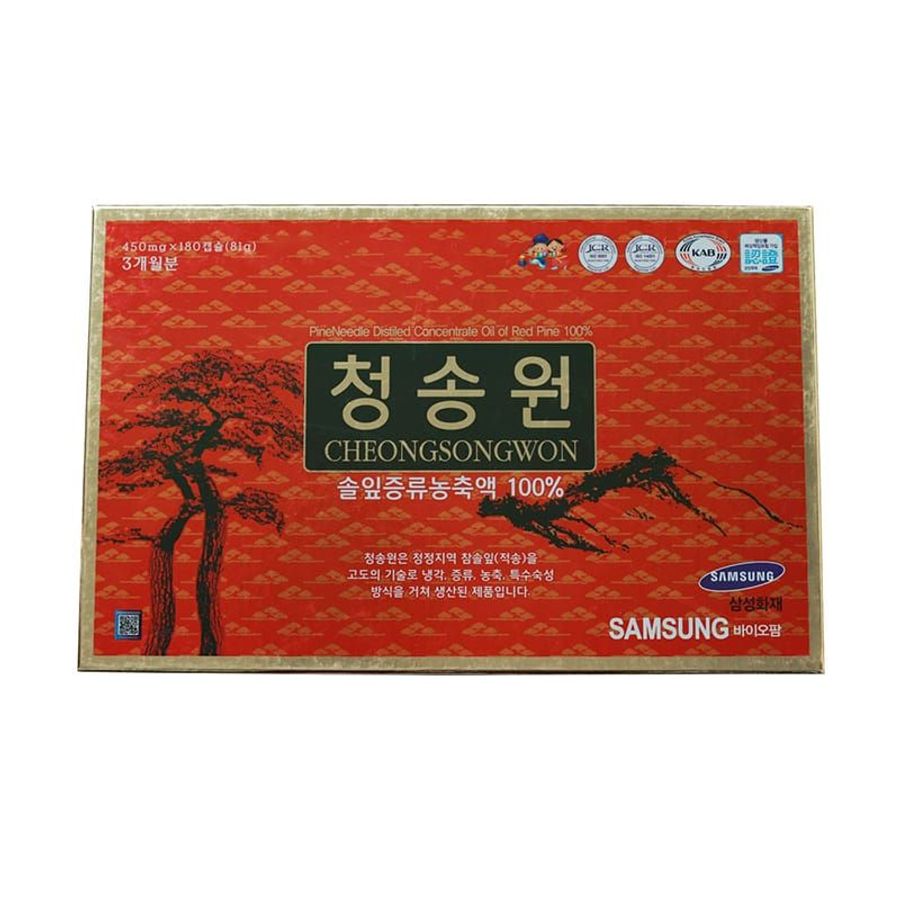 Tinh Dầu Thông Đỏ Cheongsongwon Cao Cấp Hàn Quốc,Hộp Đỏ 180 V