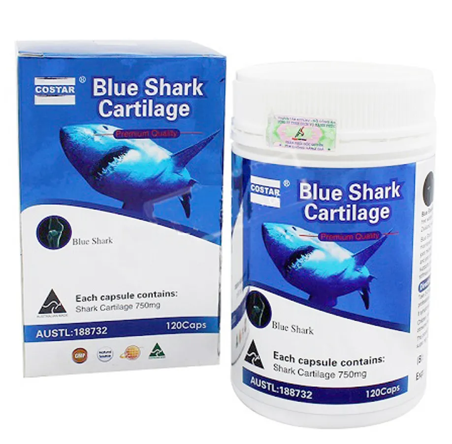 Sụn Cá Mập Costar Blue Shark Cartilage 750mg 120 Viên