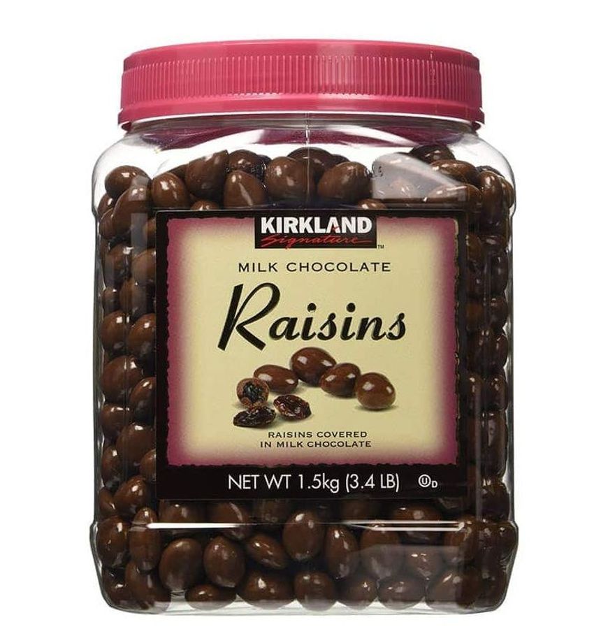 Kẹo Chocolate Milk Raisins Bọc Nhân Nho Kirkland Hộp 1.53kg