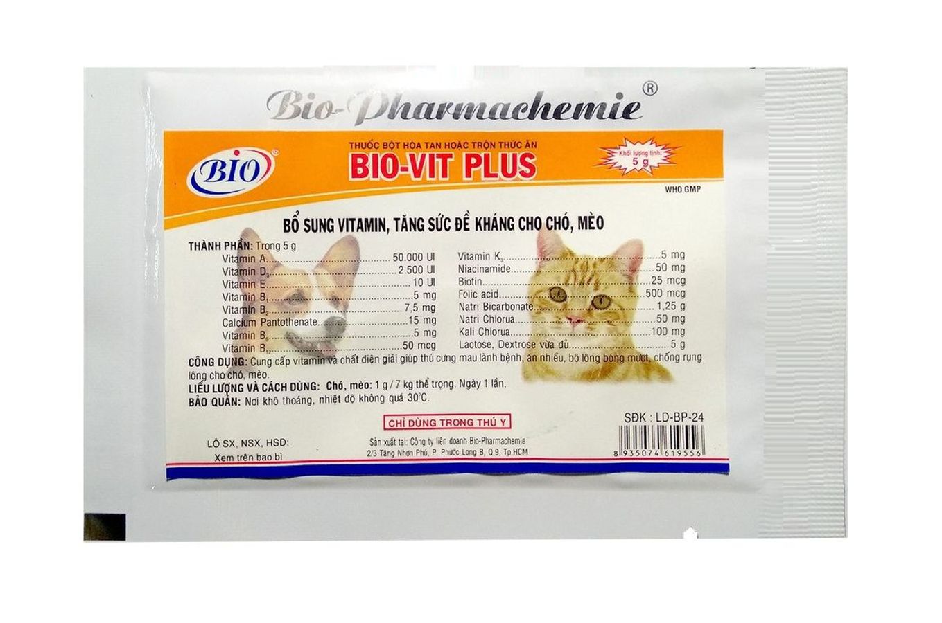Bột Bổ Sung Vitamin Và Hỗ Trợ Tăng Đề Kháng Cho Chó Mèo Bio-Vit