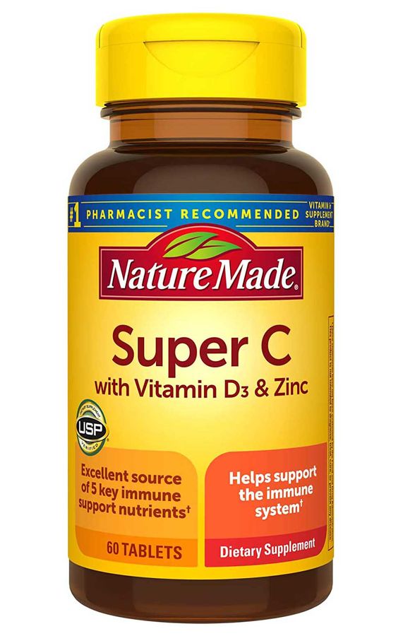 Viên Uống Nature Made Super C With Vitamin D3 & Zinc