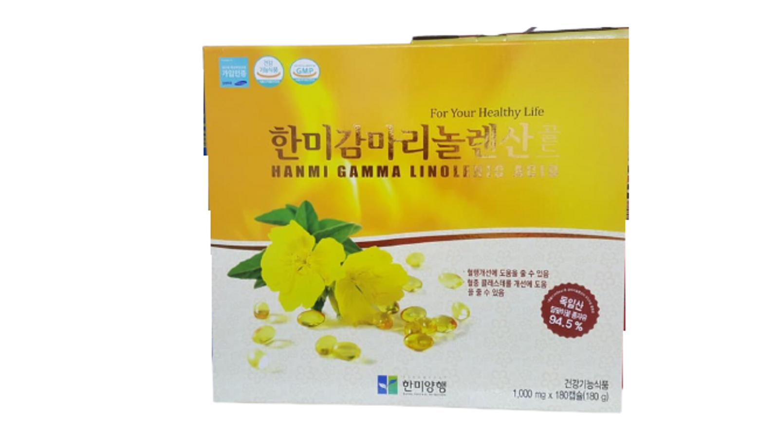 Tinh Dầu Hoa Anh Thảo Hàn Quốc Hanmi Gamma Linolenic Acid Hộp 180 Viên