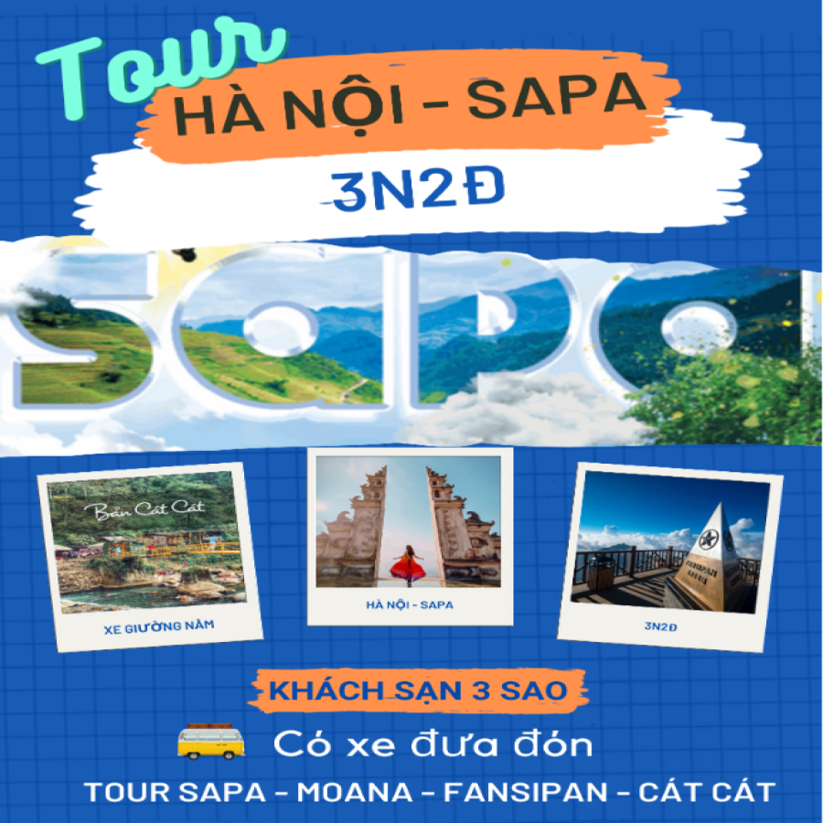 E-voucher Tour Sapa - Moana - Fansipan - Cát Cát 3N2Đ (Khách Sạn 3 Sao)