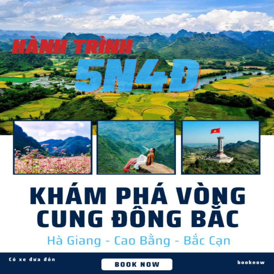 E-voucher Tour Vòng Cung Đông Bắc: Hà Giang - Cao Bằng - Bắc Cạn 5N4Đ