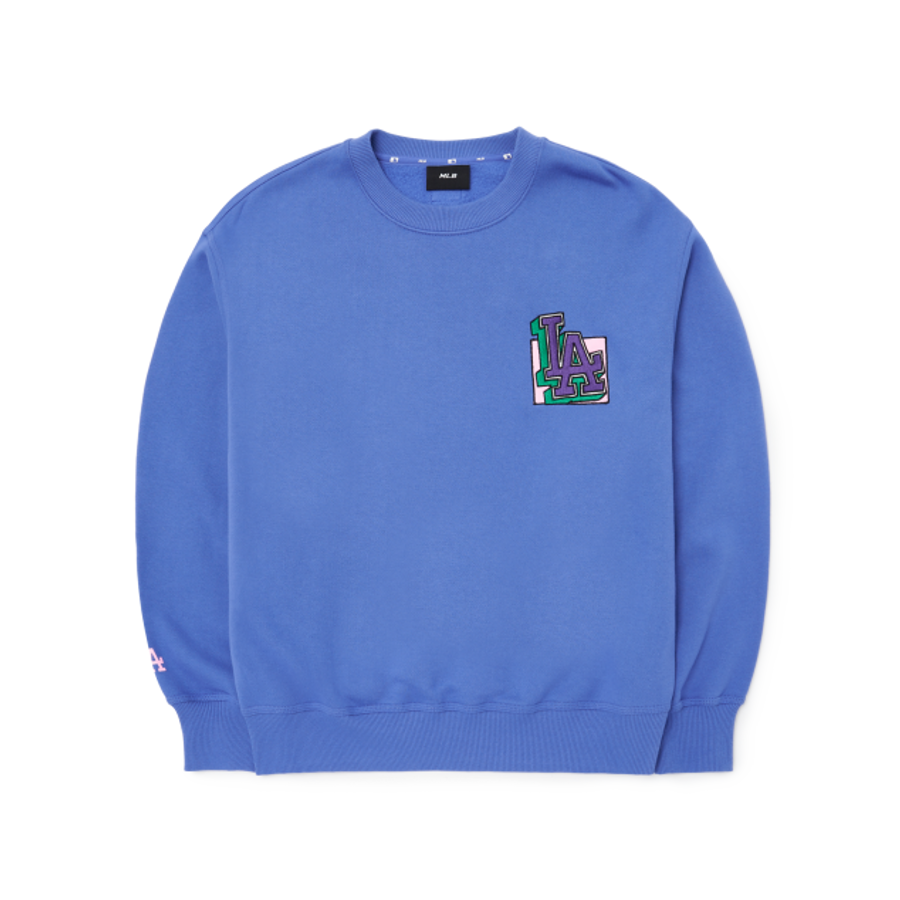 Áo Nỉ MLB Like Cartoon Brushed Mega Over Fit LA Dodgers 3AMTL042607BLS