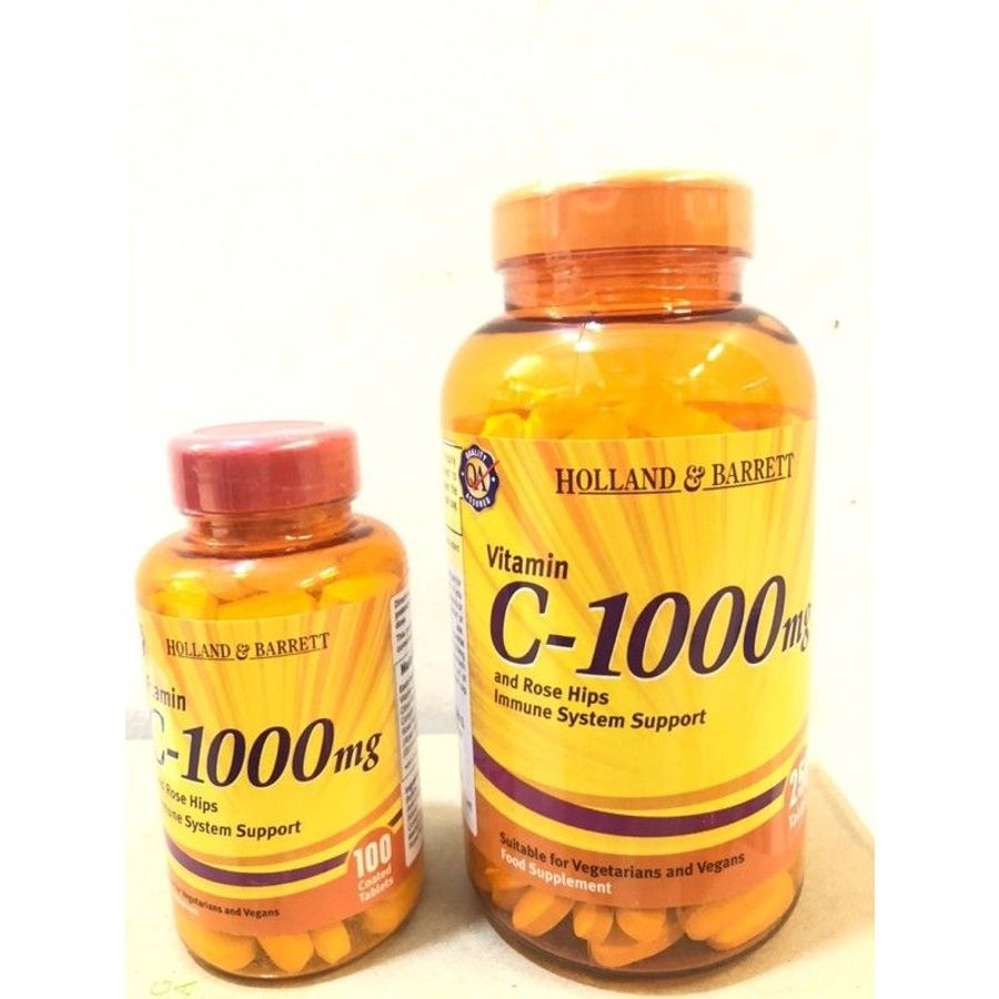 Vitamin C 100mg Holland Barret Lọ 100 Viên Chính Hãng