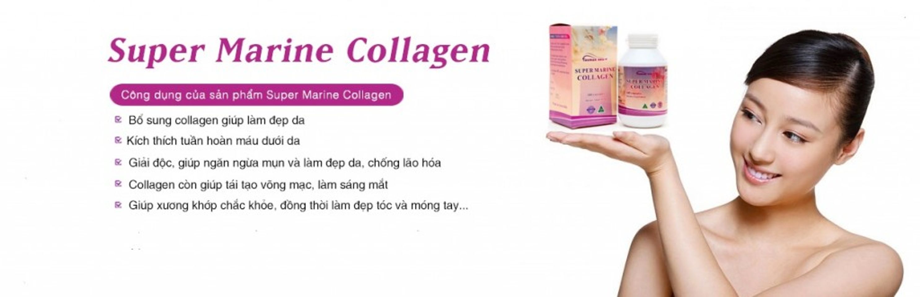 Super Marine Collagen - đẹp da, hỗ trợ cân bằng hocmon nữ, giảm hội chứng mệt mỏi tiền mãn kinh 1