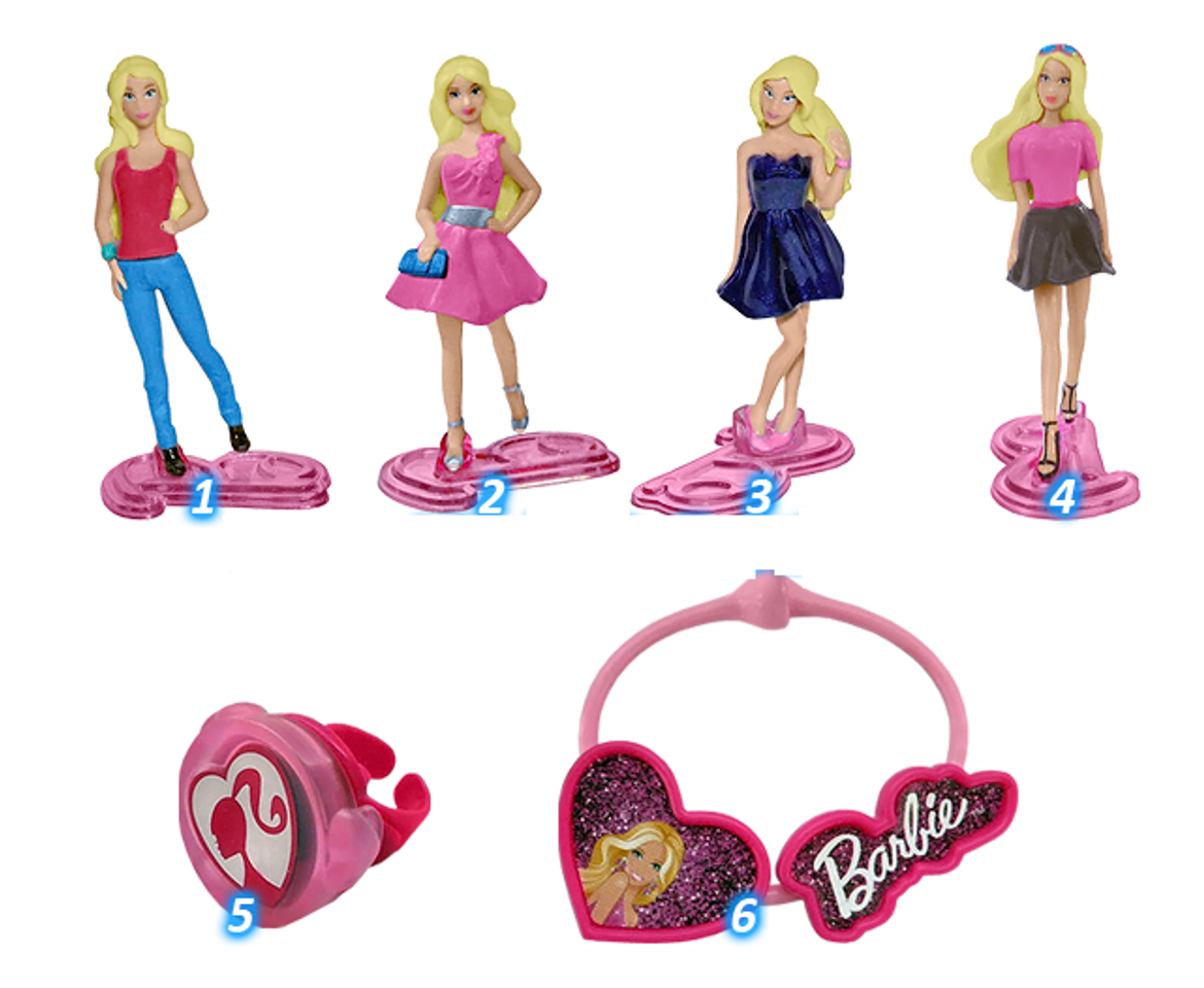 Bộ sưu tập 4 cô gái trong quả trứng đồ chơi socola Kinder barbie fashionistas