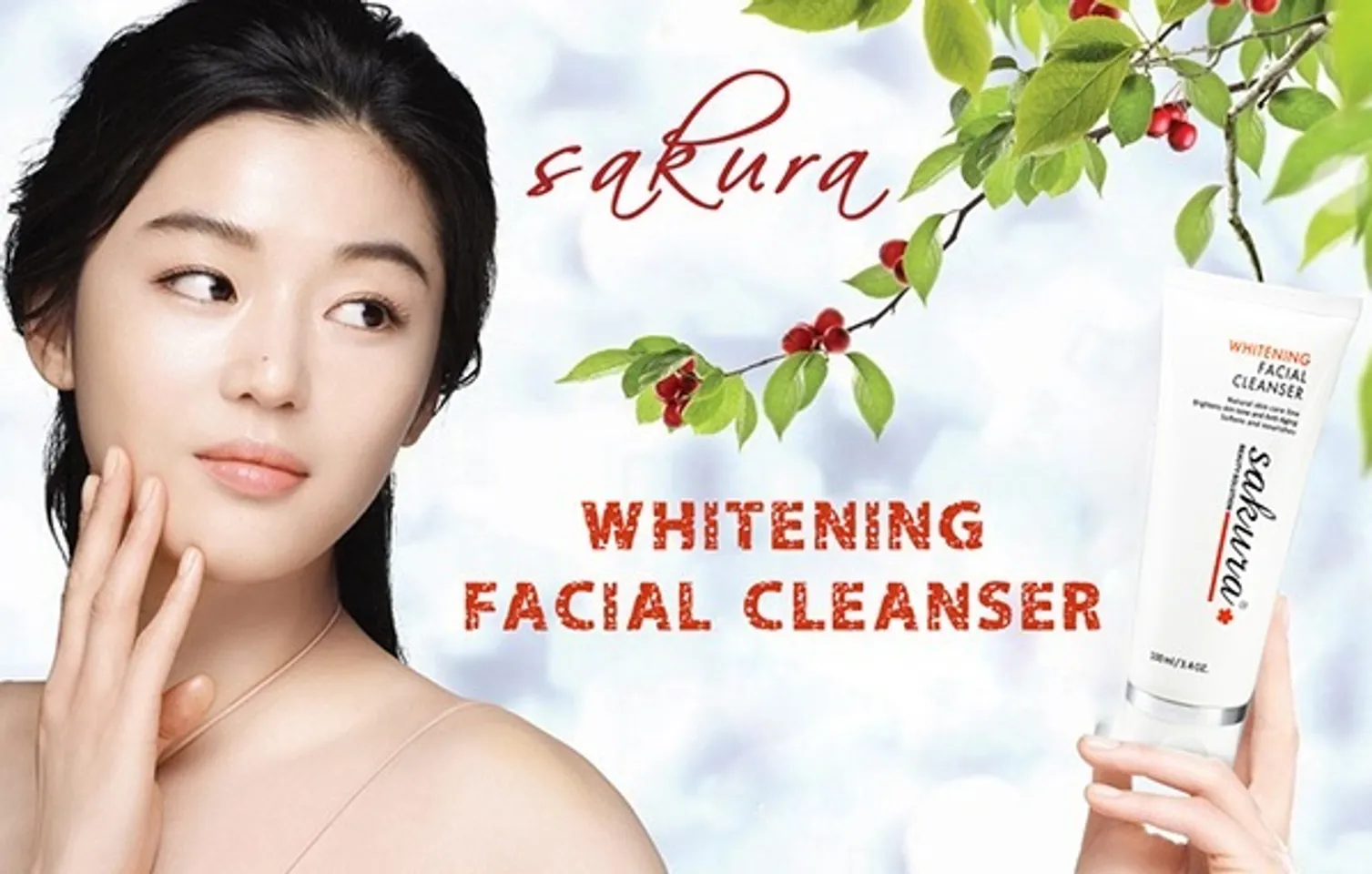 Sữa rửa mặt trắng da Sakura Whitening Facial Cleanser