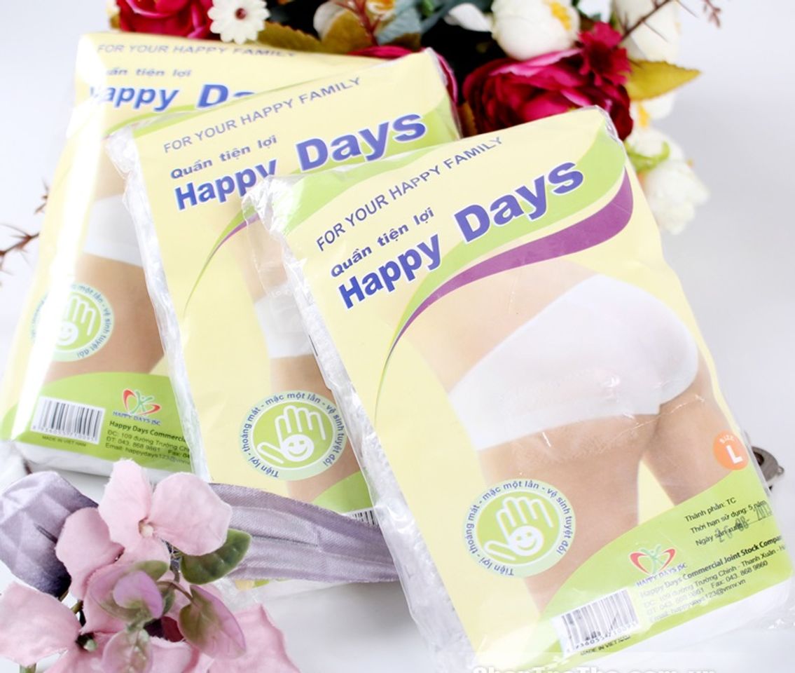 Quần lót giấy Happydays được thiết kế thông minh 