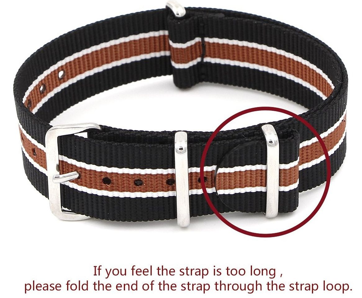 Nếu dây quá dài, bạn có thể gập đuôi dây qua vòng dây đeo