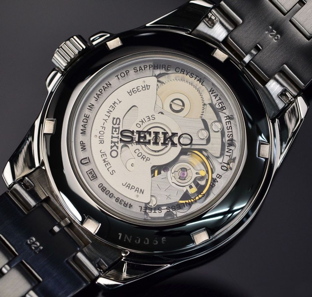 Đồng hồ Seiko Automatic SARY023 thiết kế lộ máy dễ dàng nhìn thấy hoạt động phức tạp bên trong