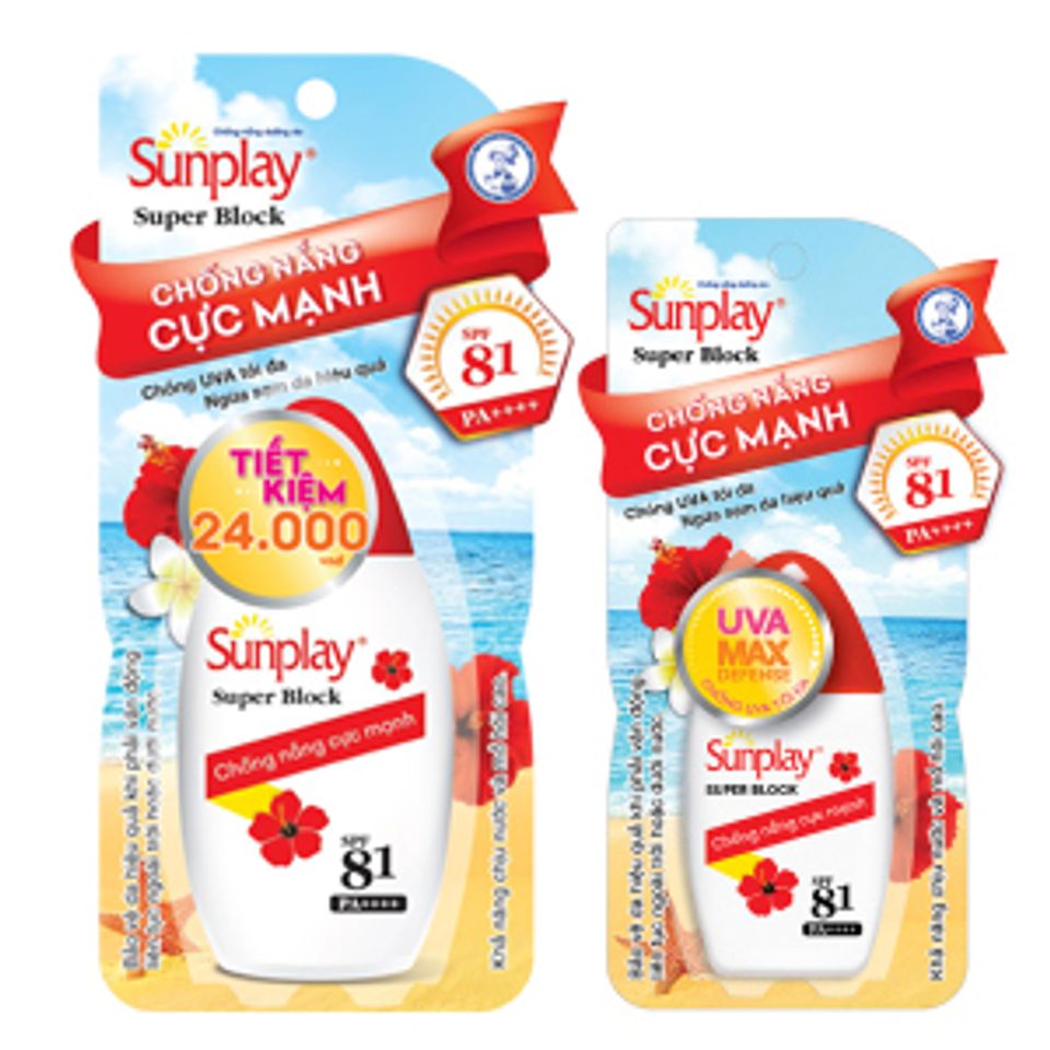 Sữa chống nắng Sunplay Super Block chống nắng cực mạnh và hiệu quả