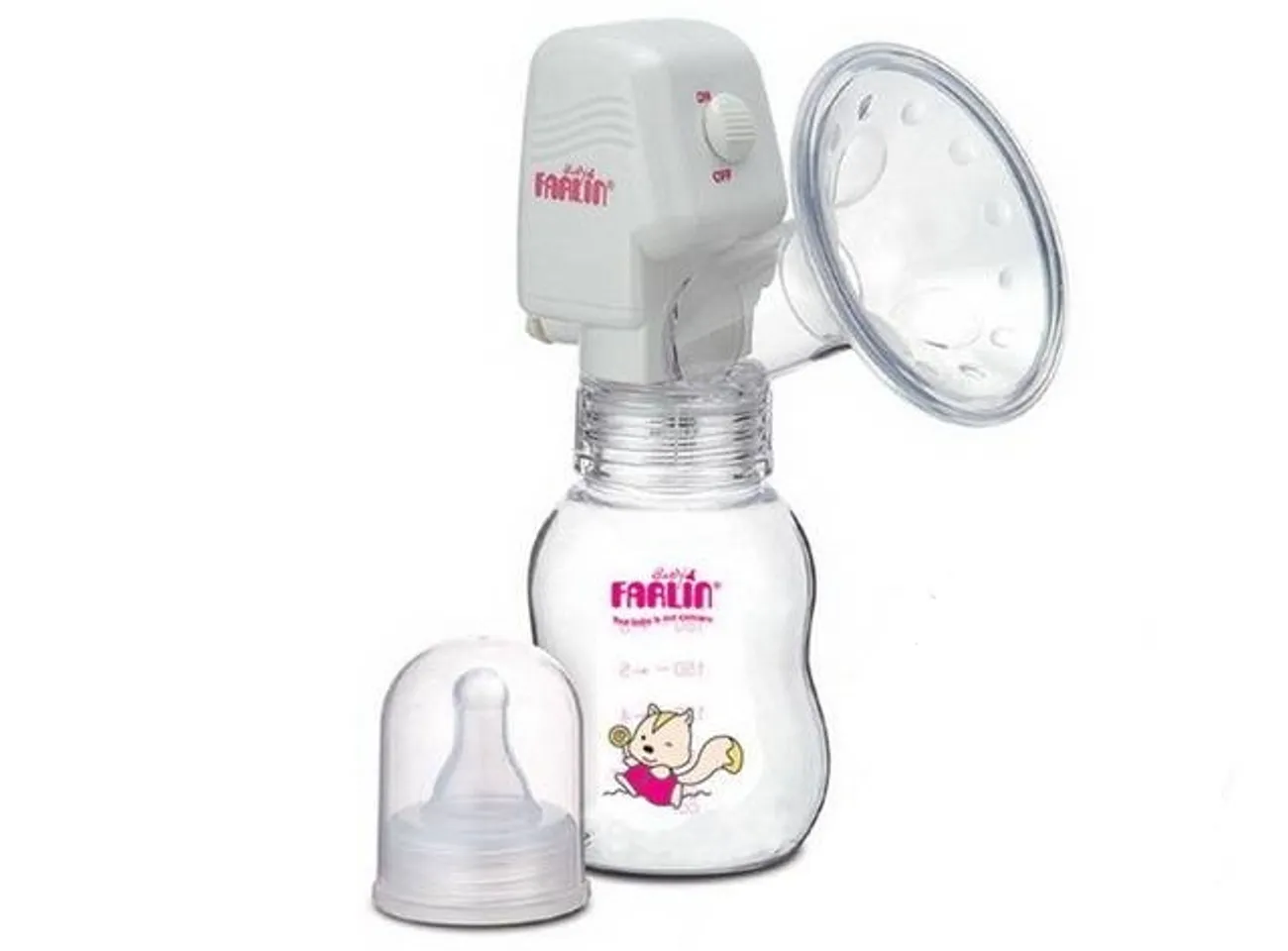 Máy hút sữa Farlin BF 639 với miếng chắn silicone mềm giúp làm dịu cơn đau và kích thích sữa chảy ra nhanh